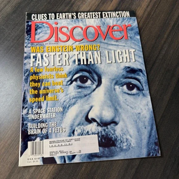 Discover Magazine August‎ 1998 Was Einstein Faster Than Light Space Station
