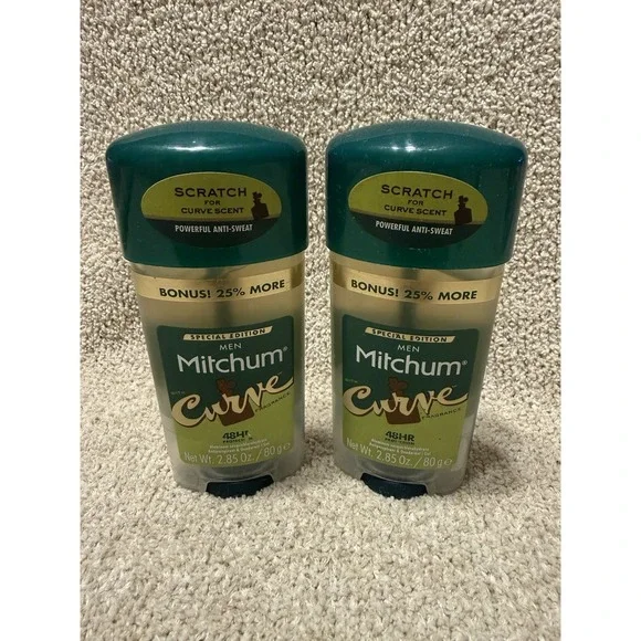 2x‎ Mitchum Men Special Edition CURVE Fragrance Solid Antiperspirant & Deodorant
