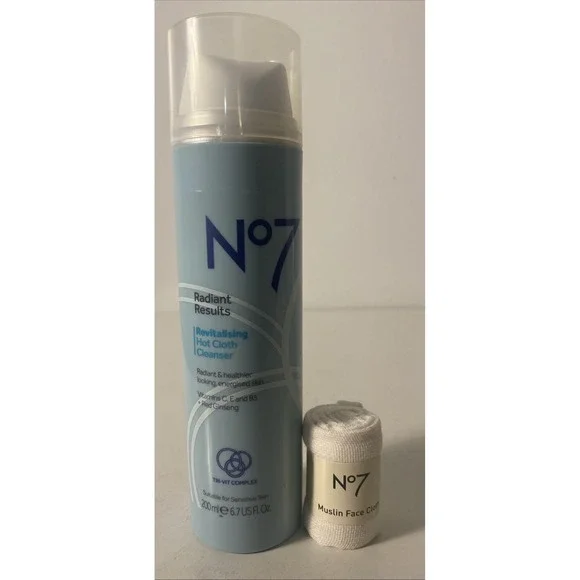 NEW No7 Radiant Results Revitalising Hot Cloth Cleanser 6.7 fl oz, NEW - W/CLOTH