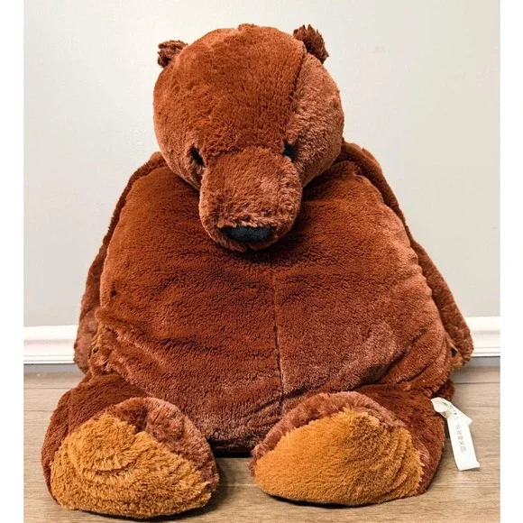 Ikea Bear DJUNGELSKOG‎ Plush Stuffed Brown Teddy Soft Jumbo 39 ¼