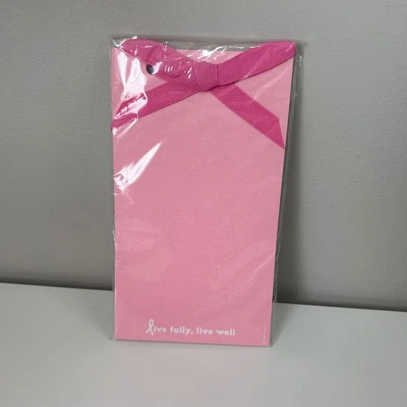 Hallmark Memo Pad Women OS Pink NEW Breast Cancer Awareness 50 Sheets Bow ST8485