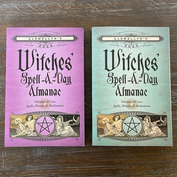NEW 2 Book Set Llewellyn's Witches Spell-A-day Almanac 2023 & 2024