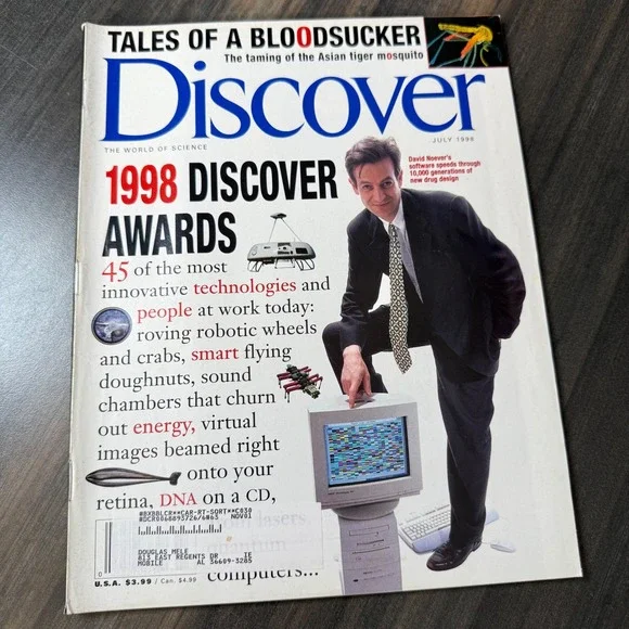 Discover Magazine July 1998 The World of Science Asian Tiger Mosquito Awards‎