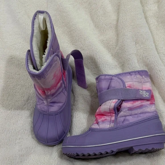 The Children's Place Purple and Pink Kids Snow Boots