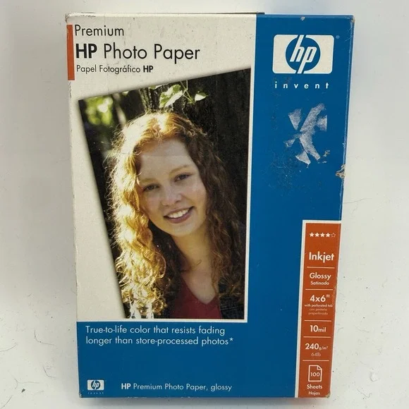 NEW HP Premium‎ Photo Paper, Glossy 4x6 60 Sheets Inkjet 64lb Paper Sealed