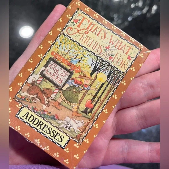 Vintage NIP Mary Engelbreit Cottage Core Cozy Small Pocket Sized Address Book