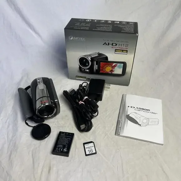 Aiptek VAZ2S DIGITAL VIDEO CAMCORDER 120X ZOOM W CHARGER CORD, MEMORY CARD & BOX