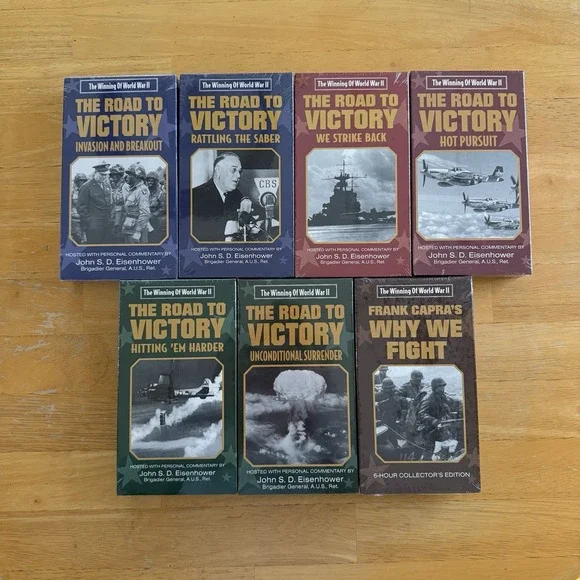 90s The Winning Of World War II The Road To Victory Sealed Set Of 7 VCR + 6-hour