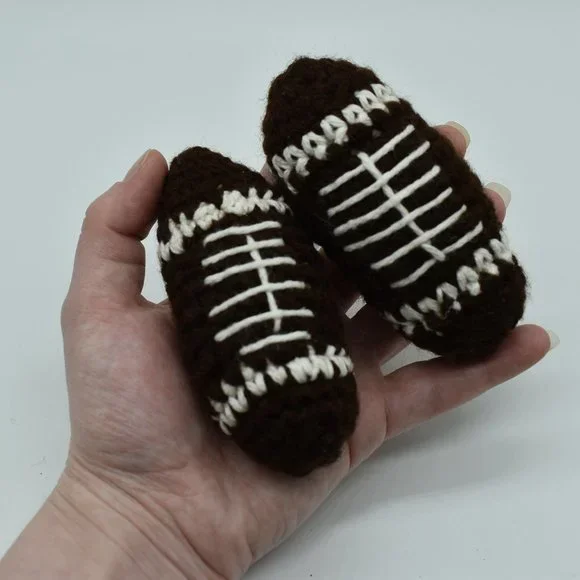 Handcrafted Crochet catnip Football cat toys