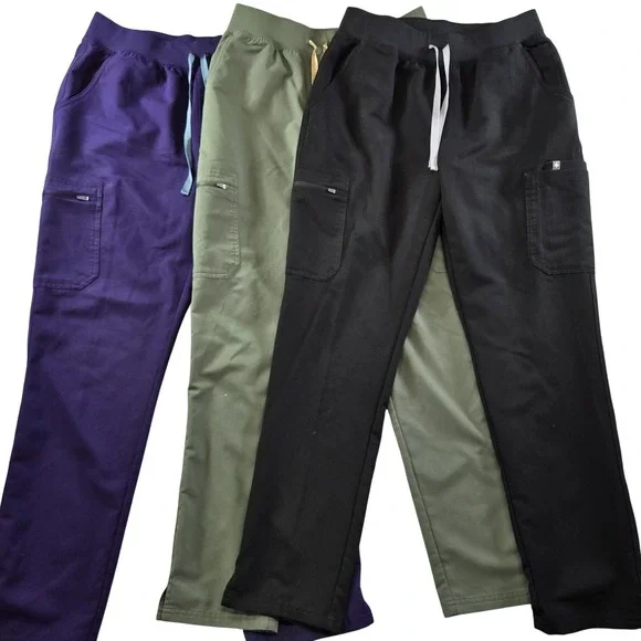 FIGS Pants Mens 36x32 Purple Cargo Relaxed Knit Polyester Viscose‎ Spandex