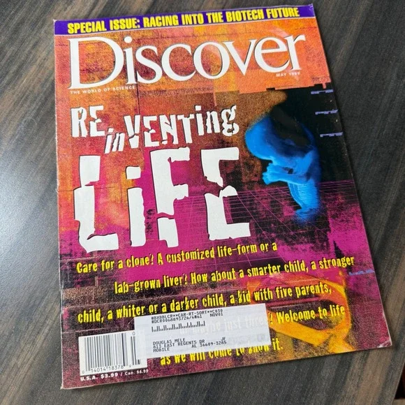 Discover‎ Magazine May 1998 Special Issue ReInventing Life Race Biotech Future
