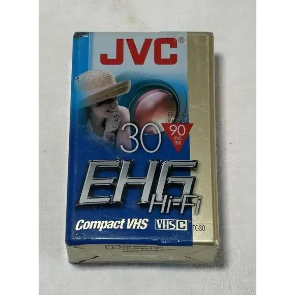 JVC EHG Hi-Fi Compact VHS Camcorder Tape TC-30 EP 90 Minutes SEALED NEW