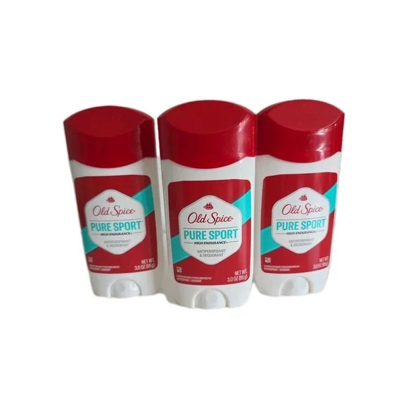 Old Spice Pure Sport Antiperspirant Deodorant 3‎ oz 3 Pack Stick