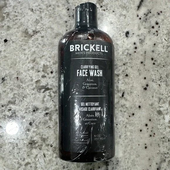 Brickell Men's Clarifying Gel Face Wash for Men, Natural and‎ Organic Rich