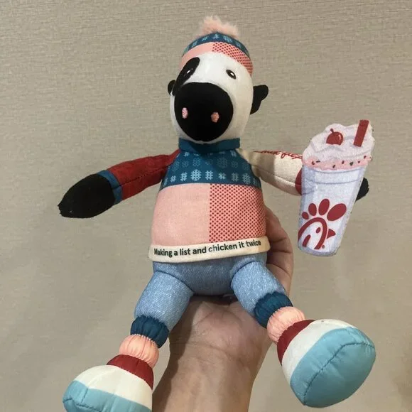 Chick-fil-A Christmas 2023 Plush Cow 🎄 Doll Toy Chikin 7