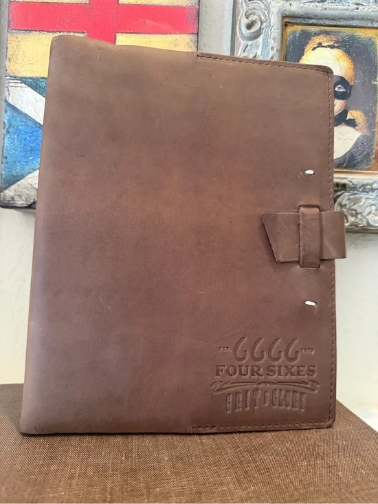 Rustcio Leather Lined Journal – Western Ranch Style Notebook, 6666 Ranch
