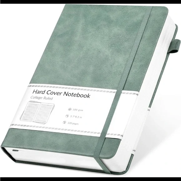 NEW! Hard Cover Notebook in Sage Green Journal Office Lists Still in Plastic