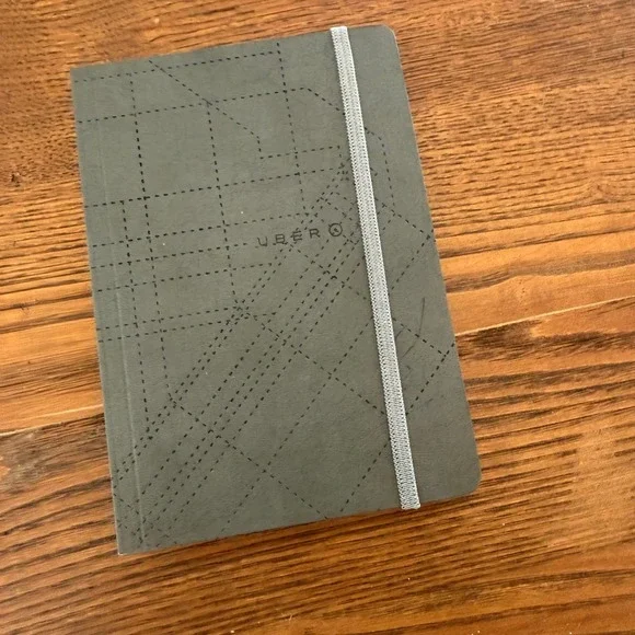 Uber Branded Notebook Journal‎ Gray Map City Design Elastic Band