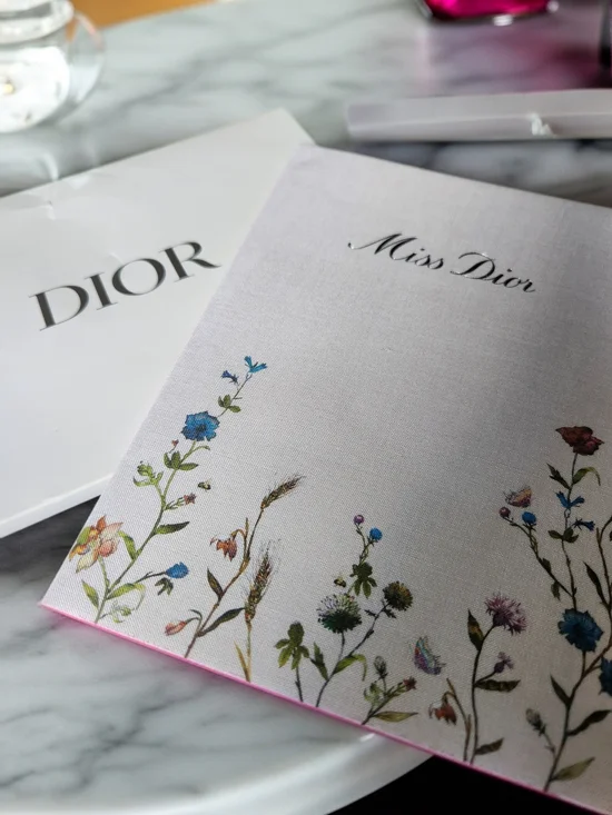 Dior Miss Dior Floral White Notebook - White with Multicolor Floral Accents