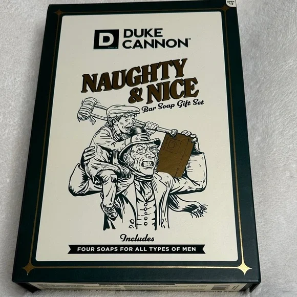 Duke Cannon Naughty & Nice Bar Soap Gift Set of 4 Individually Wrapped Bars NWT