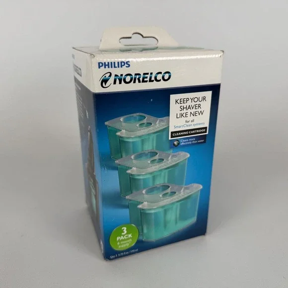 Philips Norelco SmartClean System Cleaning Cartridges 3 Pack JC303/52 Sealed