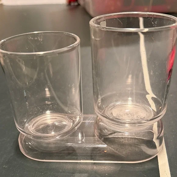 Clear Plastic bathroom containers