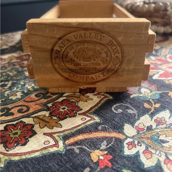Napa Valley wooden crate cassette holder