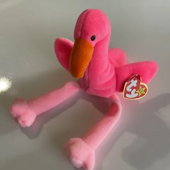 Ty Beanie Baby * Pinky‎ the Flamingo * Date of Birth: Feb 13, 1995 * Collectible