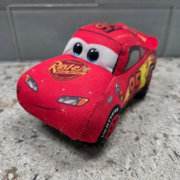 Ty Disney Pixar CARS Lightning McQueen Plush‎ Toy Kachow Sparkle Eyes