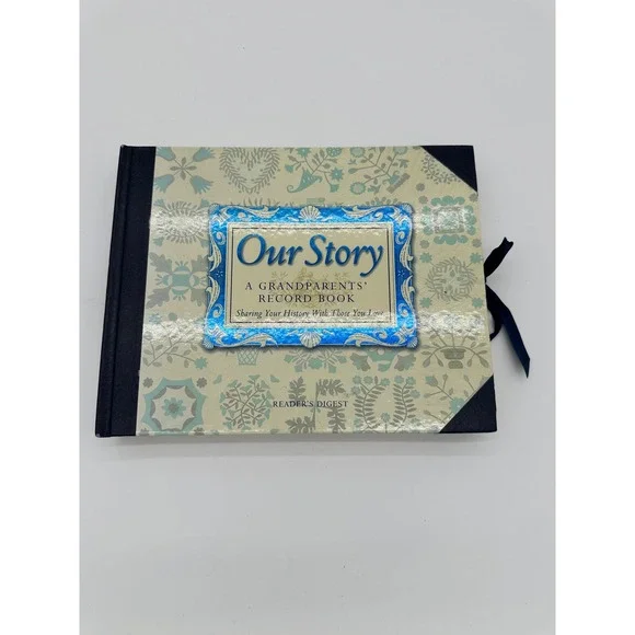Reader's Digest Our Story Grandparents Record Book Family History Journal Blue