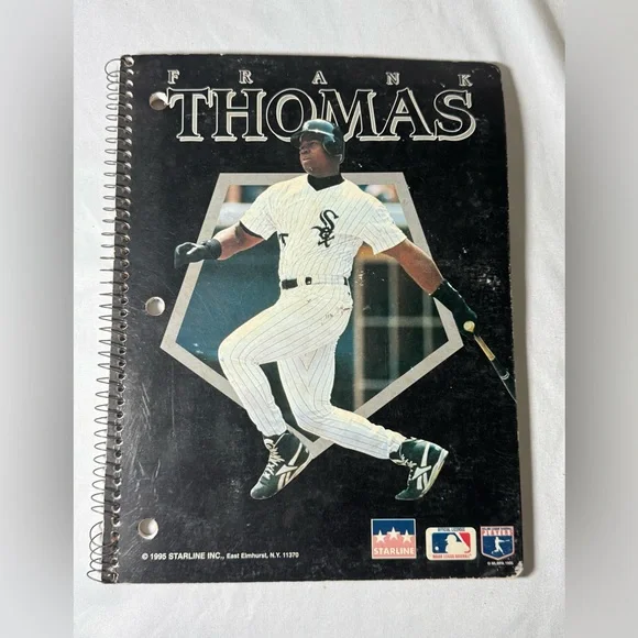 VINTAGE FRANK THOMAS CHICAGO WHITE SOX NOTEBOOK. USA MADE 1995 STARLINE TEAM MLB