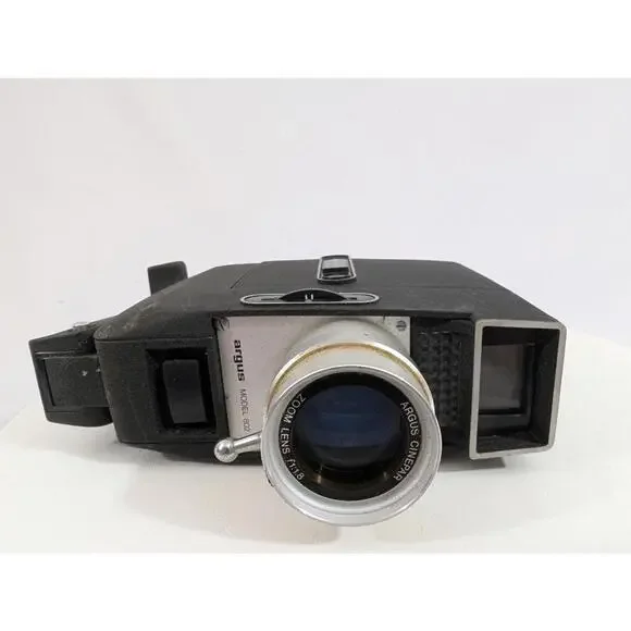 Vintage Argus Model 802 Super 8 Movie Camera with Cinepar Zoom Lens & Case