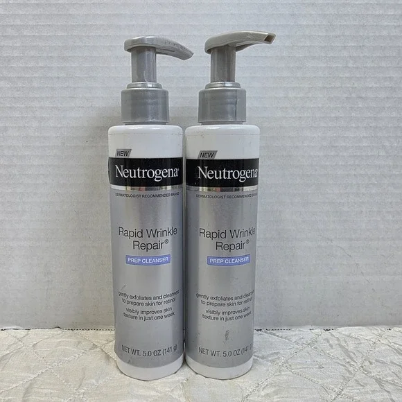 2 Pack - Neutrogena Rapid Wrinkle Repair Prep Cleanser 5 Oz. Each