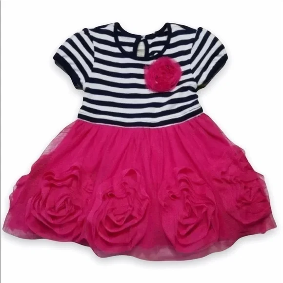 𝅺THE Children's Place 12-18 mo‎ Striped Tulle Dress