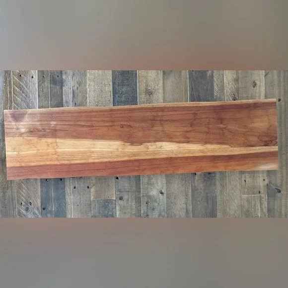 CB2 - live edge wood bath caddy
