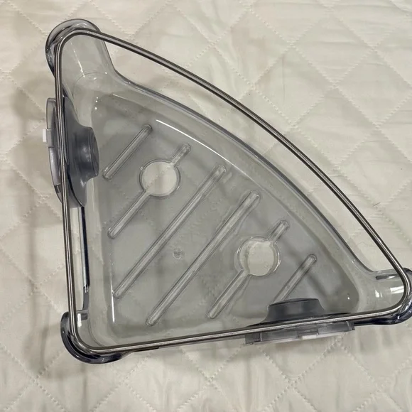 Clear Triangular Bathroom Shelf