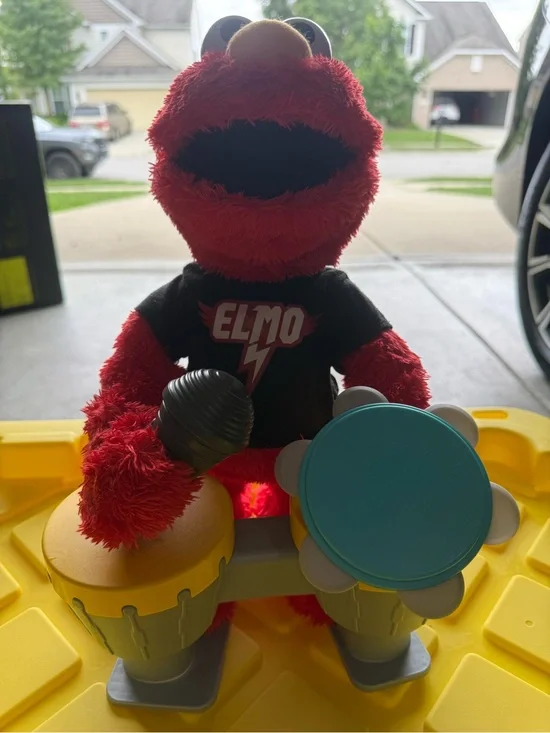 ELMO Sesame Street Hasbro Let's Rock Elmo Doll Only 2010 – Tested Works