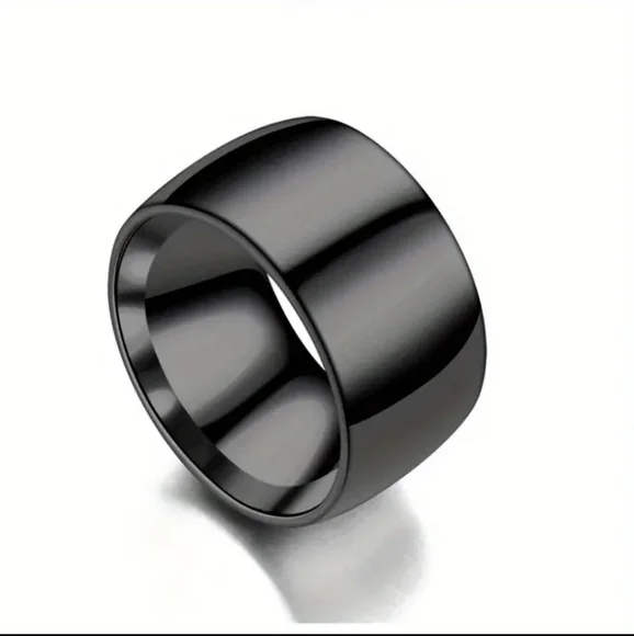 Fashion Titanium Steel Men Ring Wide Version Stainless Steel.