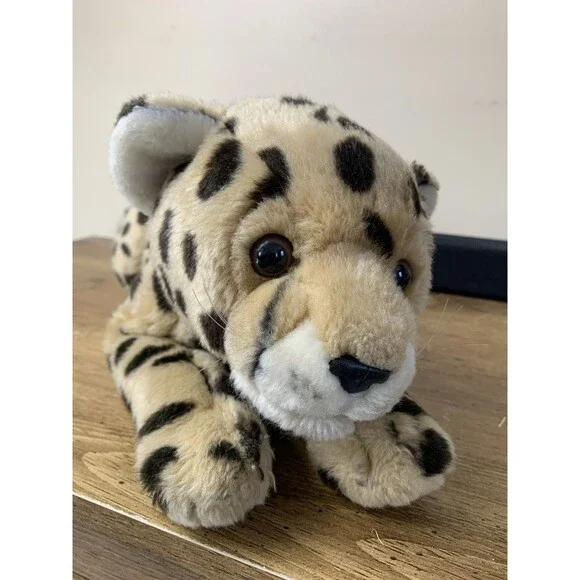 Toys R Us Animal Alley Plush Leopard Cheetah Cat 17” Stuffed Animal Vintage