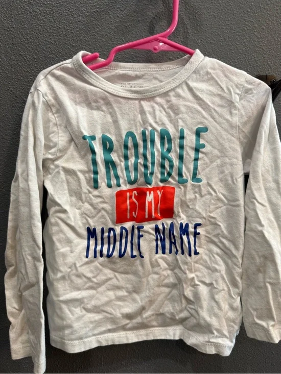 The Children's Place White Long-Sleeve Tee with Teal, Blue & Red Graphic