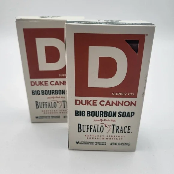 Set of 2 Duke‎ Cannon Big Bourbon Bar Soap Buffalo Trace 10oz