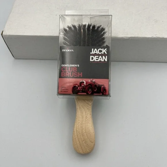 Denman Jack‎ Dean Gentlemen's Light Wood CLUB HAIR BRUSH With HANDLE