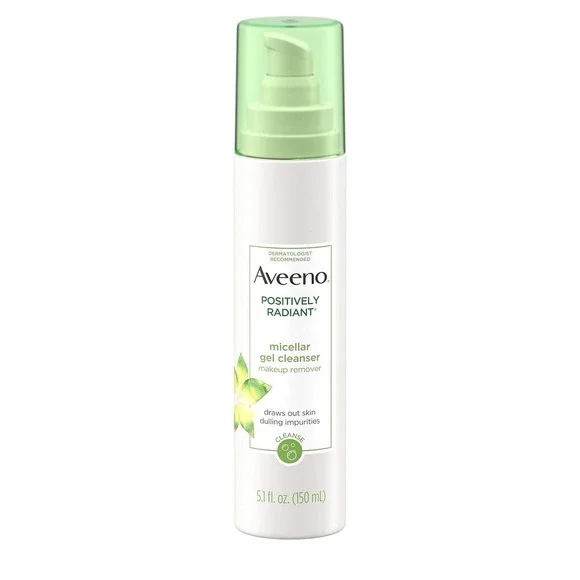 Aveeno Positively Radiant Hydrating Micellar Gel Facial Cleanser - 5.1oz