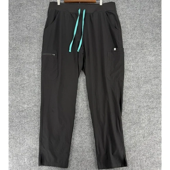Figs Technical Collection scrub pants women's XXL tall black cargo utility work