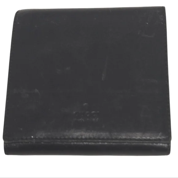 Gucci Black Leather Notebook‎ with Removable Sticky Notes