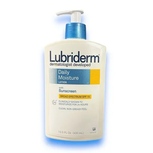 LUBRIDERM Daily Moisture Lotion Moisturizer with SUNSCREEN‎ SPF 15 400ml NEW