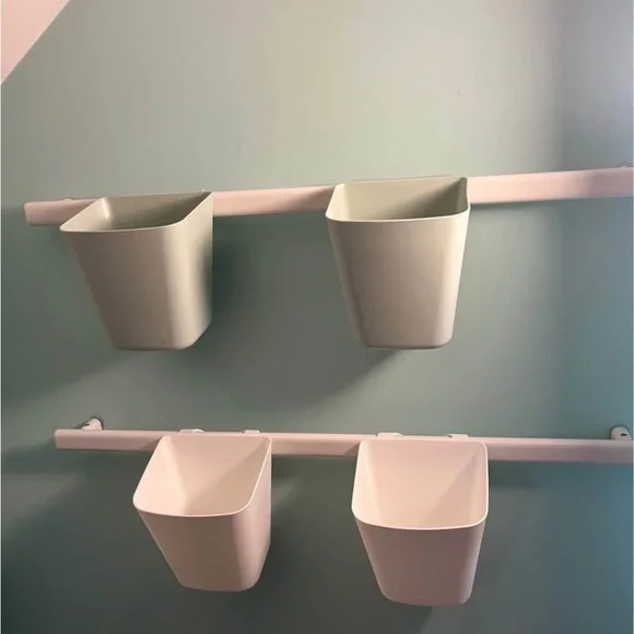 Sunnersta Containers and Rails - White & Teal