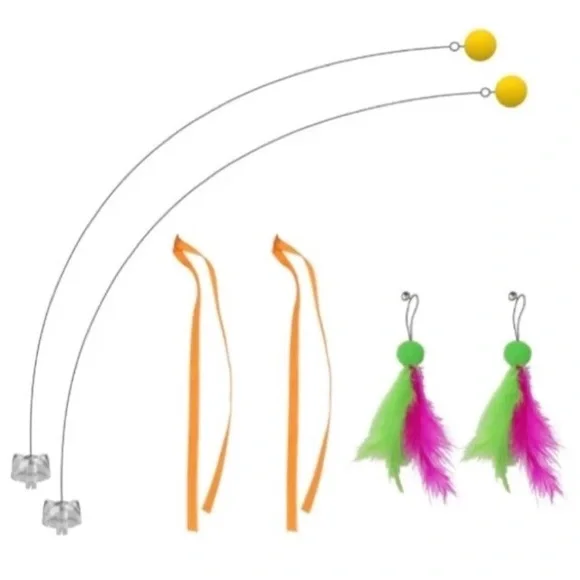 Interactive Lot Cat Toys Automatic Feather Teaser Tumbler Cheerble Lots