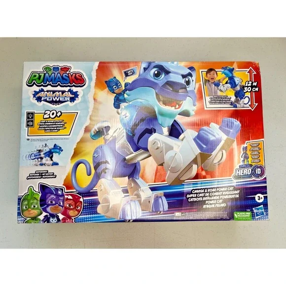 PJ Masks Animal Power Charge and Roar Cat Toy with 20+ Light and Sound Effects
