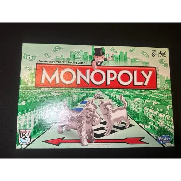 Monopoly Fast Dealing Property Trading Board Game - Cat Token-Hasbro -Speed Die